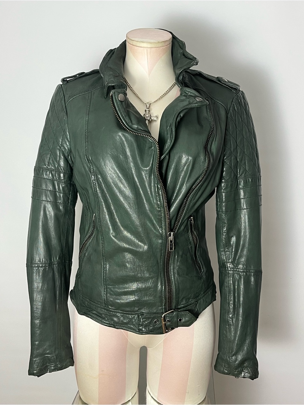 Muubaa Goat Genuine Leather Moto Jacket